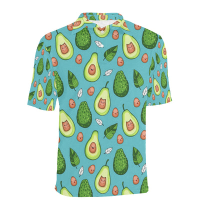 Avocado Pattern Print Design AC05 Men Polo Shirt