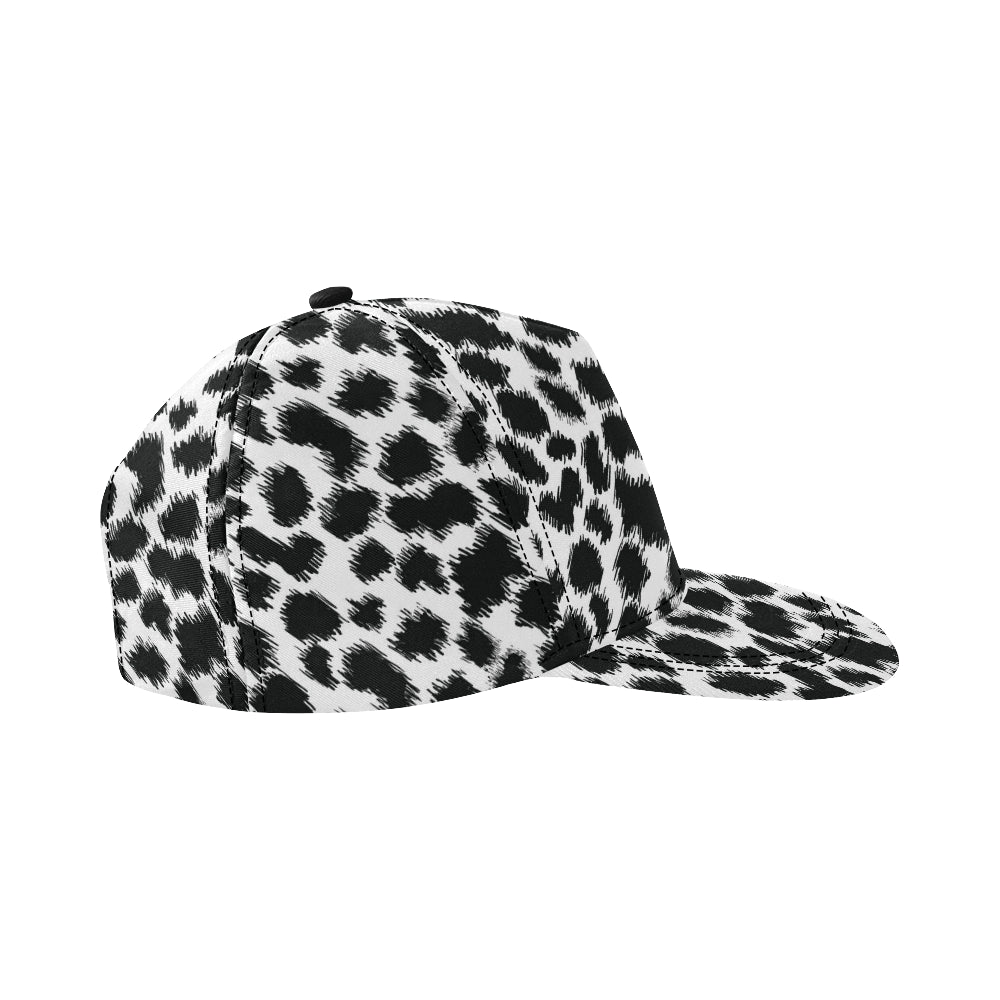 Cheetah Black Print Pattern Snapback Cap