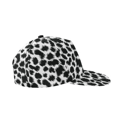 Cheetah Black Print Pattern Snapback Cap