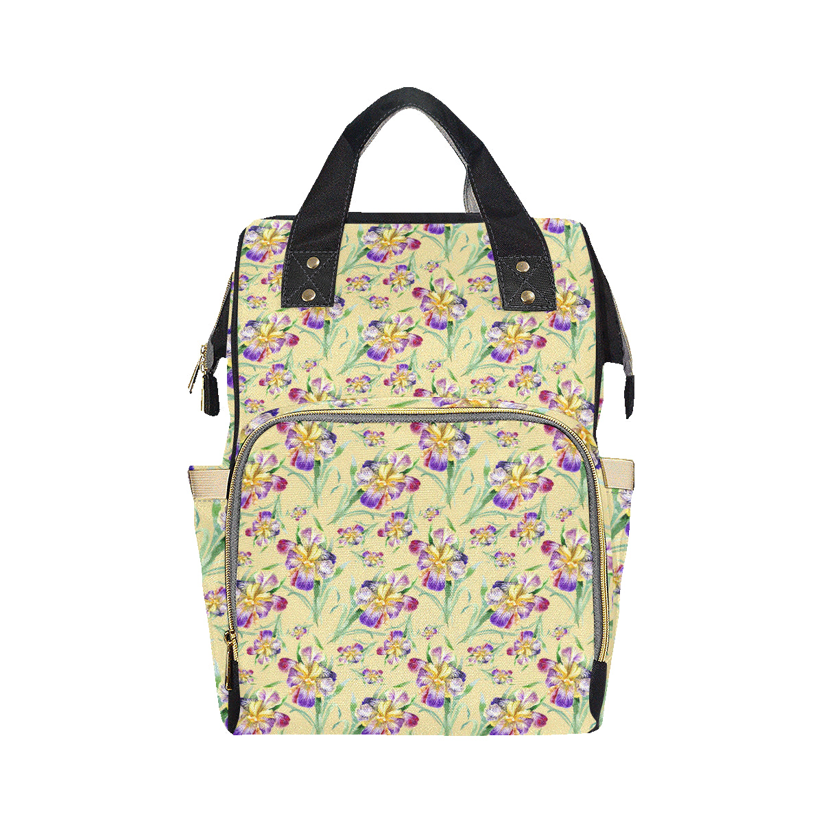 Iris Pattern Print Design IR06 Diaper Bag Backpack