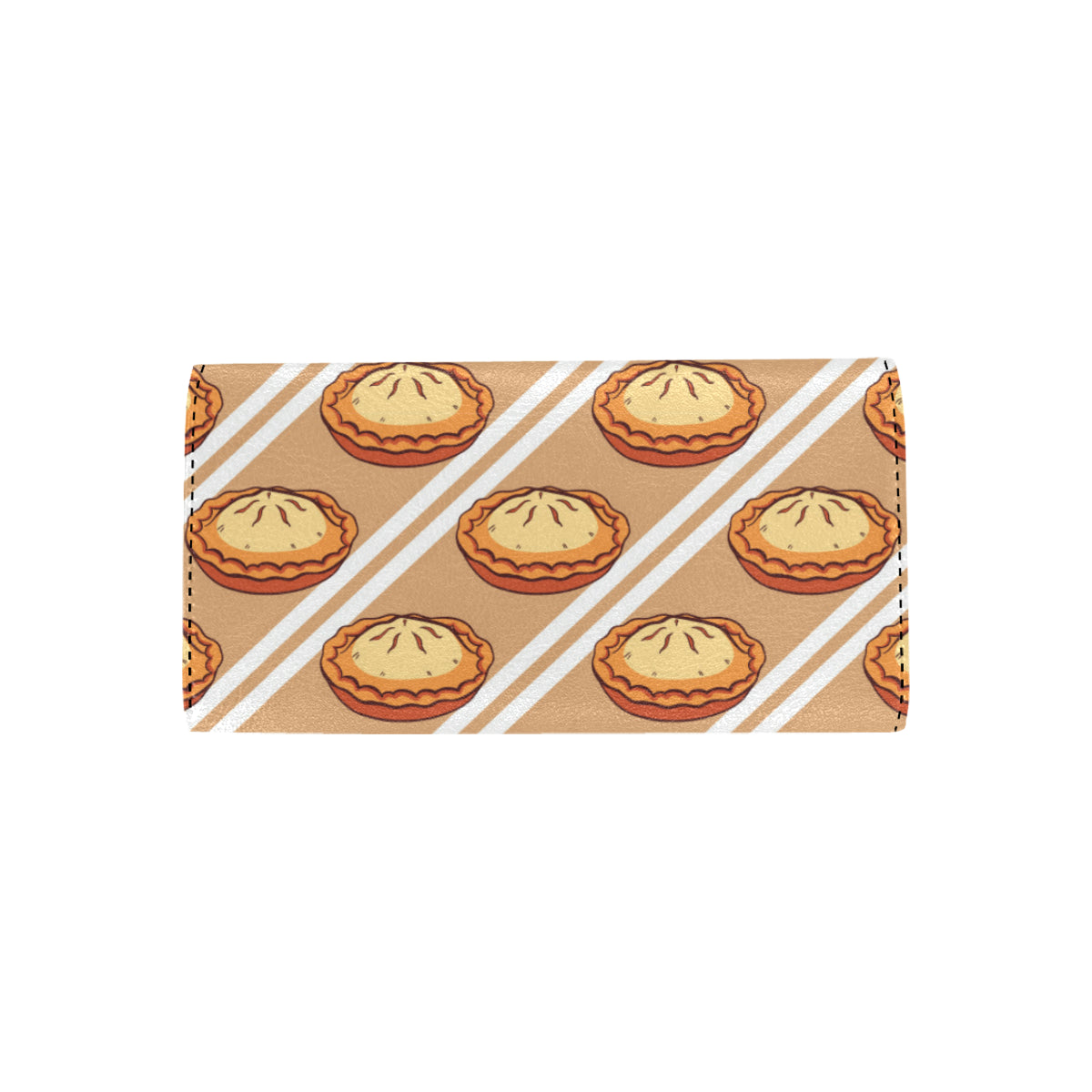 Pie Pattern Print Design A02 Women's Trifold Wallet