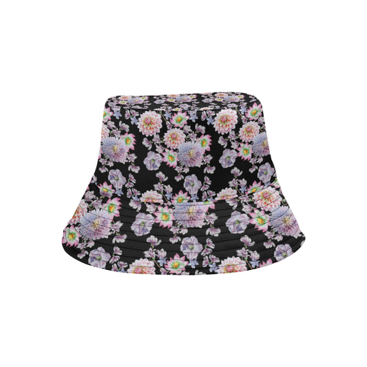 Dahlia Pattern Print Design DH012 Unisex Bucket Hat
