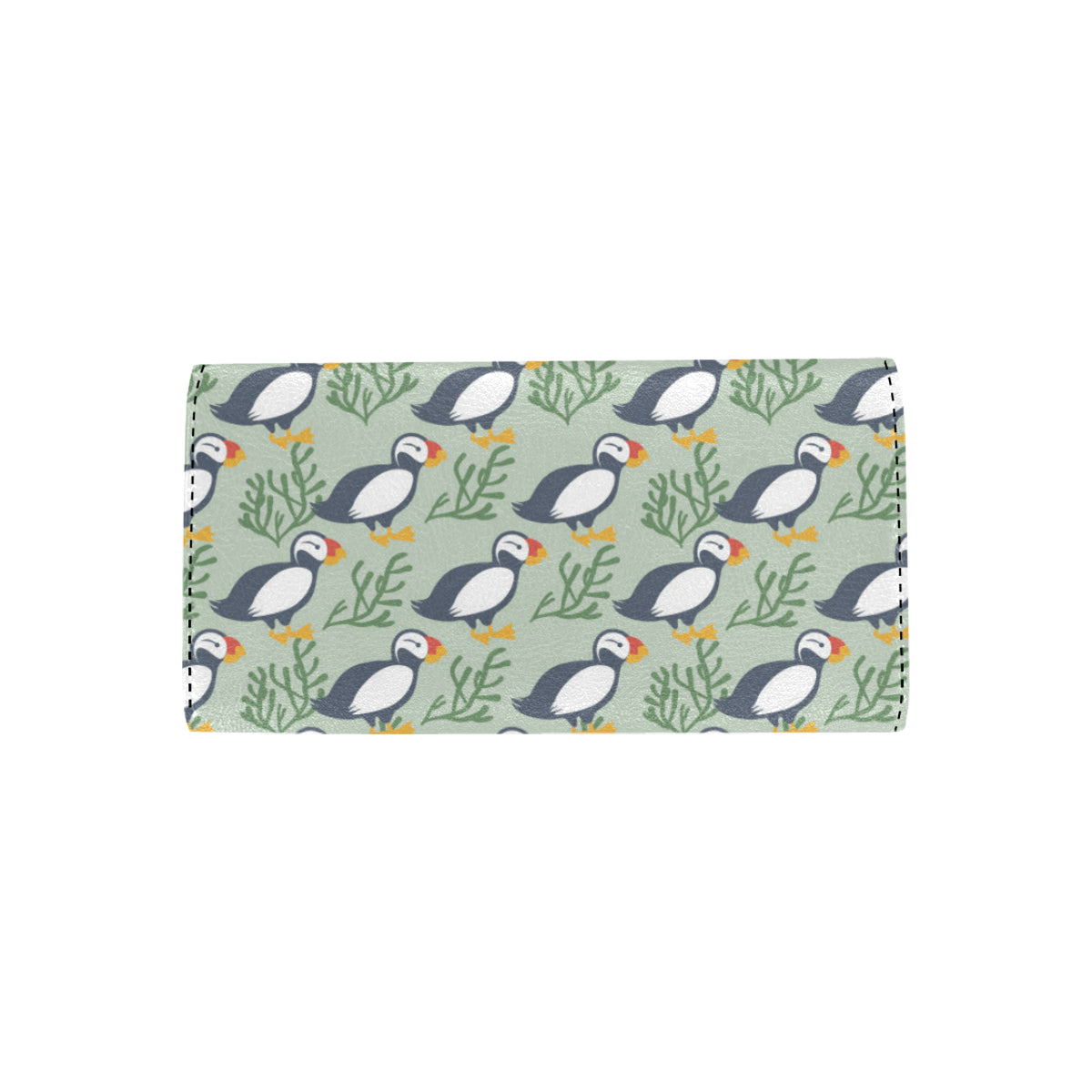 Puffin Pattern Print Design A04 Women's Trifold Wallet