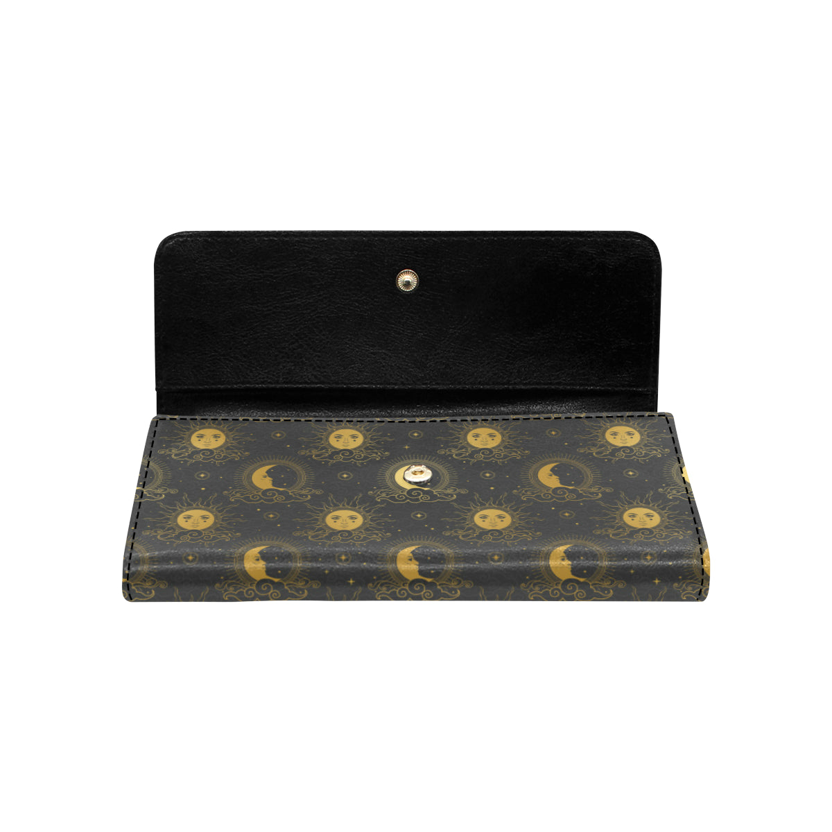 Celestial Moon Sun Pattern Print Design 05 Women's Trifold Wallet