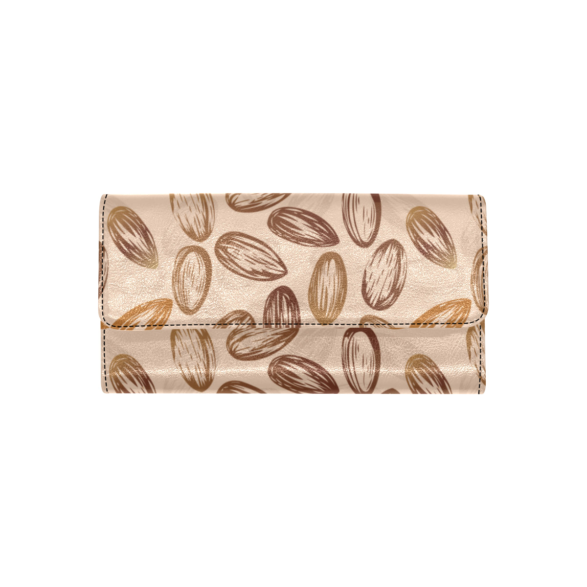 Almond Pattern Print Design 02 Women's Trifold Wallet