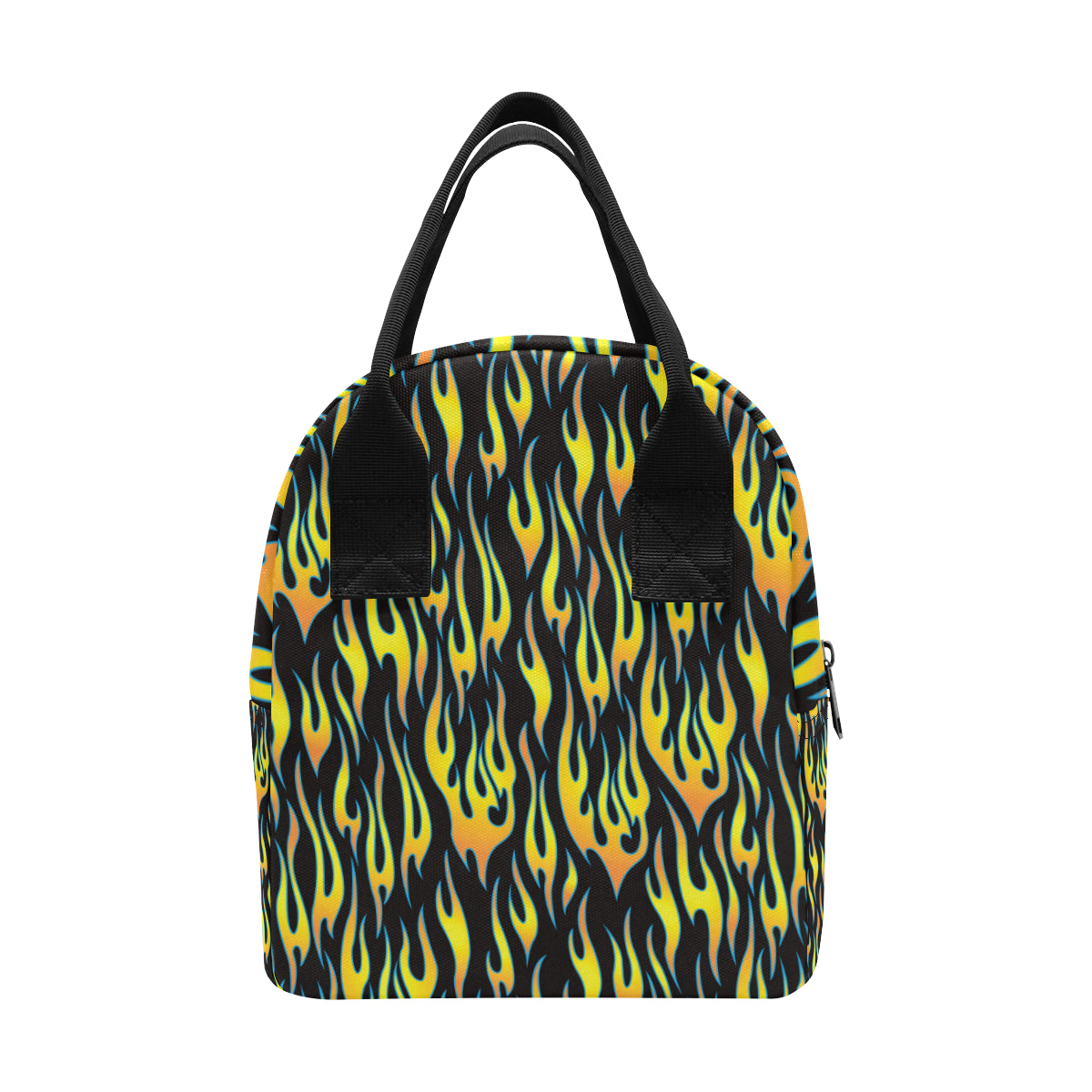 Flame Fire Yellow Pattern Insulated Lunch Bag