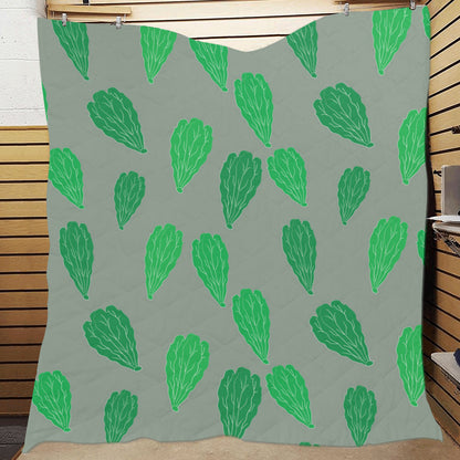 Lettuce Pattern Print Design 02 Premium Quilt