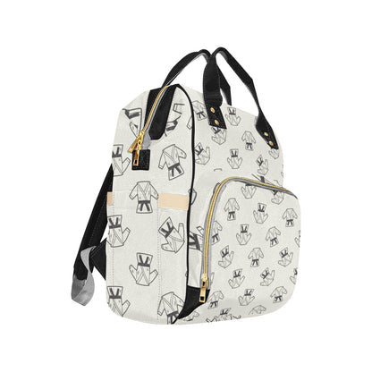 Karate Pattern Print Design 01 Diaper Bag Backpack