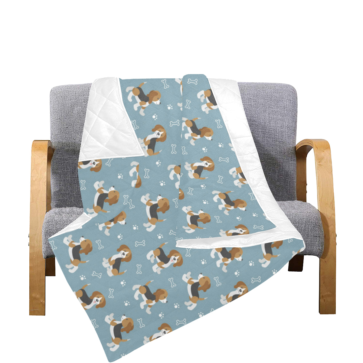 Beagle Pattern Print Design 02 Premium Quilt