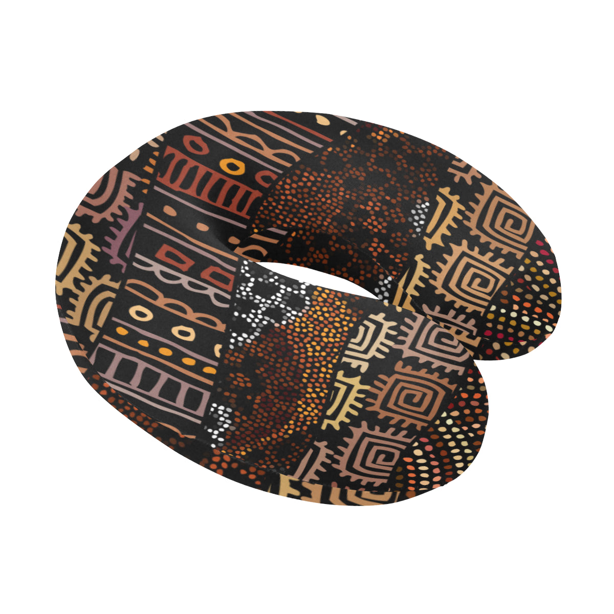 African Pattern Print Design 07 U-Shaped Travel Neck Pillow