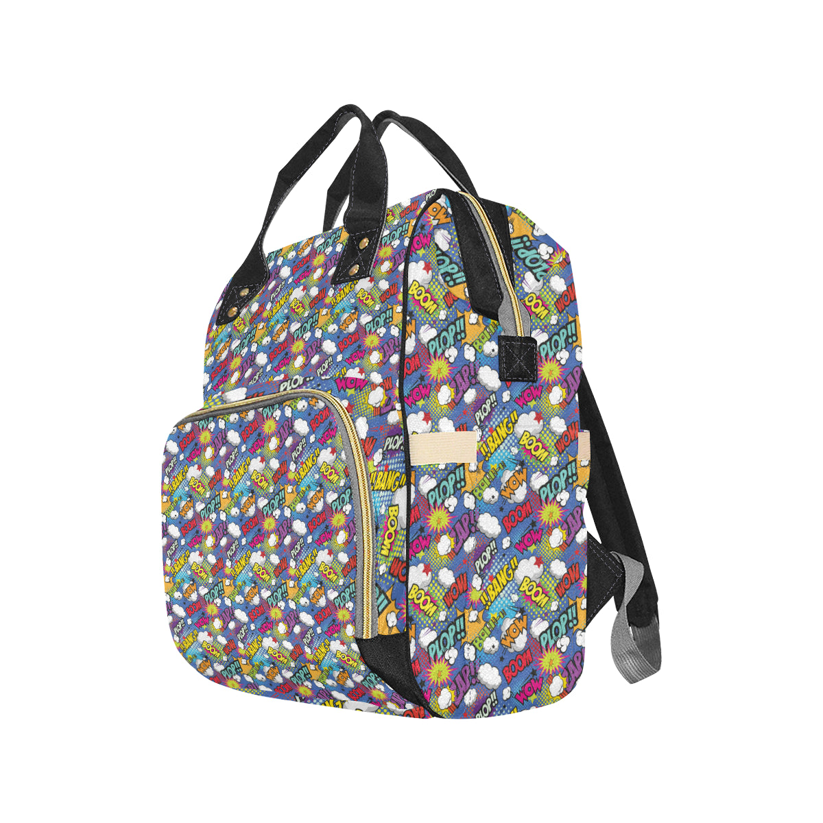 Comic Book Pattern Print Design 02 Diaper Bag Backpack