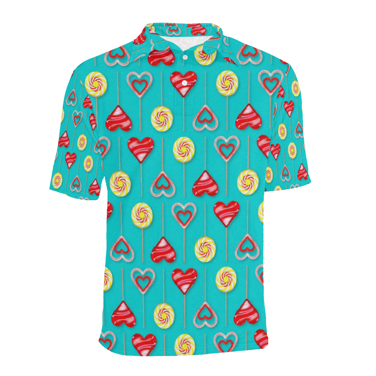Lollipop Pattern Print Design LL06 Men Polo Shirt