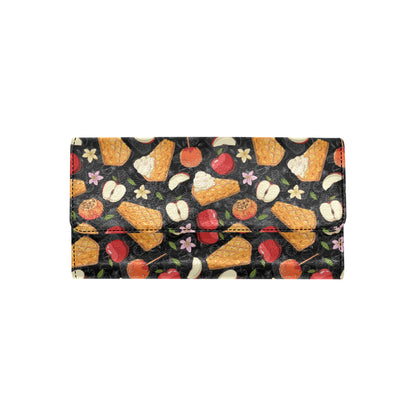 Apple Pie Pattern Print Design 01 Women's Trifold Wallet