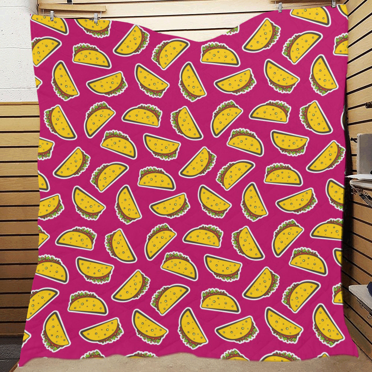 Taco Pattern Print Design TC01 Premium Quilt