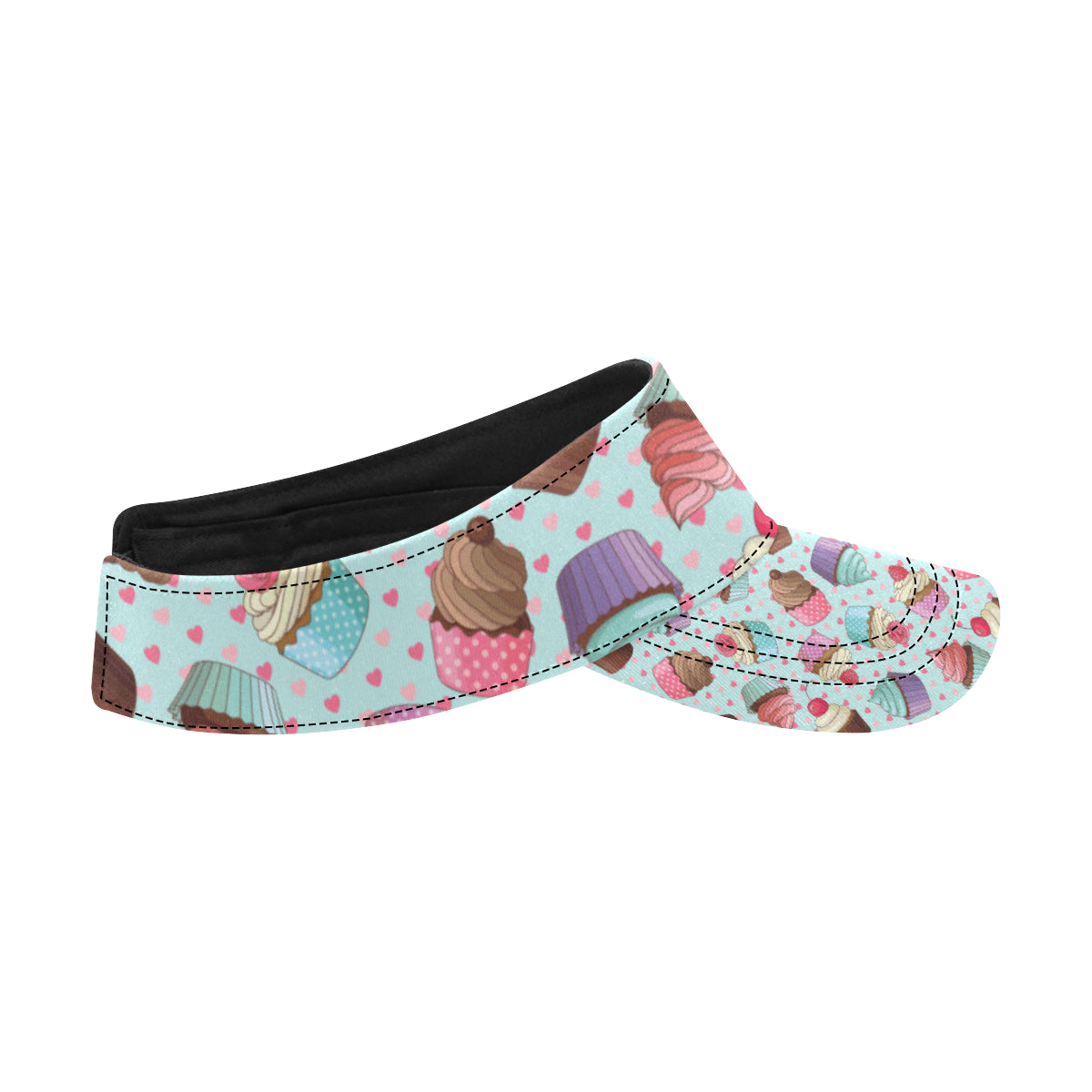 Cupcakes Fancy Heart Print Pattern Unisex Sun Visor