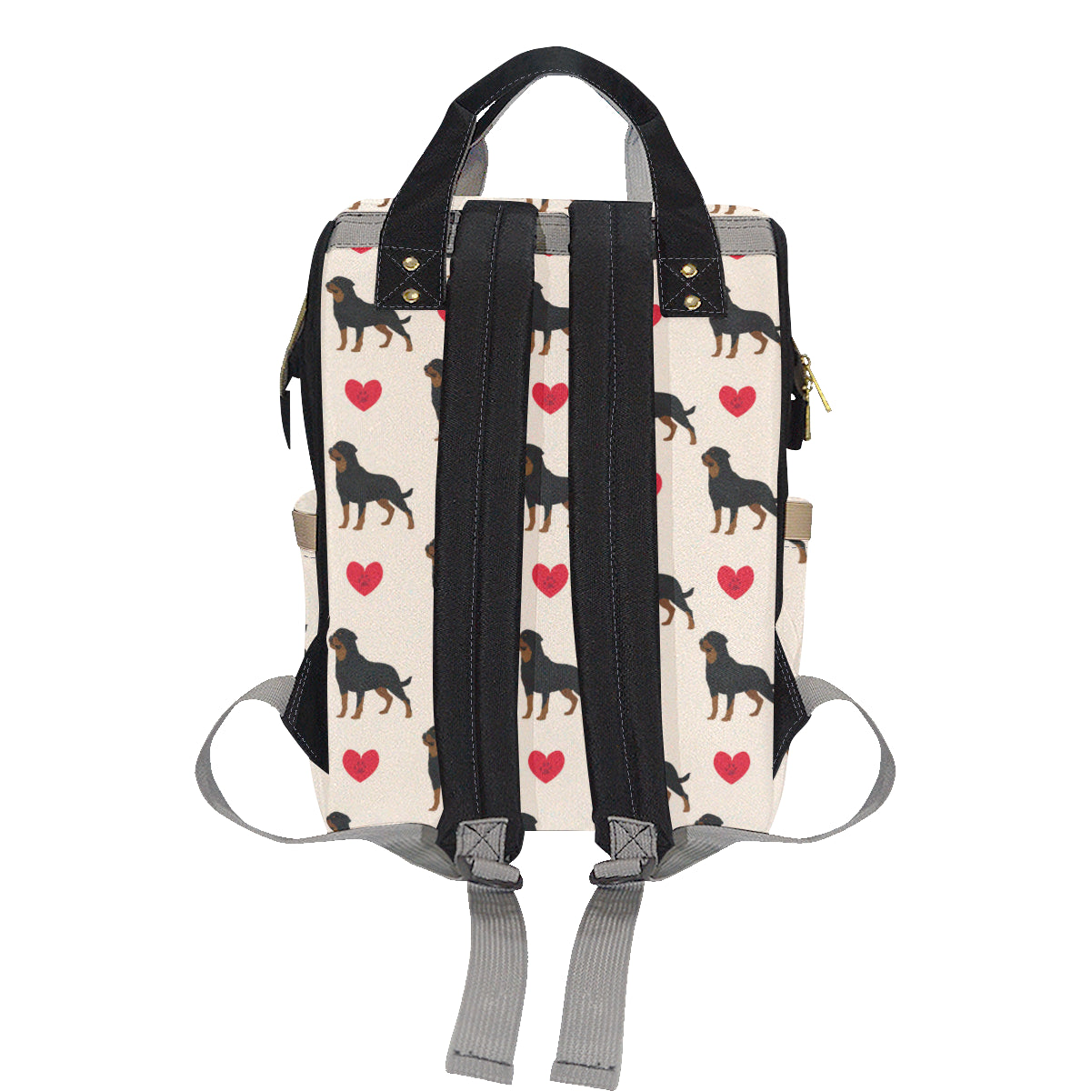 Rottweiler Pattern Print Design A02 Diaper Bag Backpack