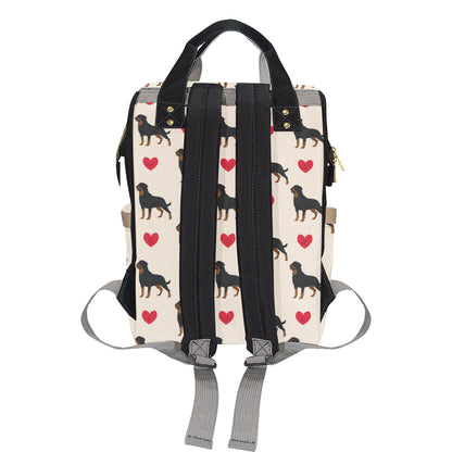 Rottweiler Pattern Print Design A02 Diaper Bag Backpack