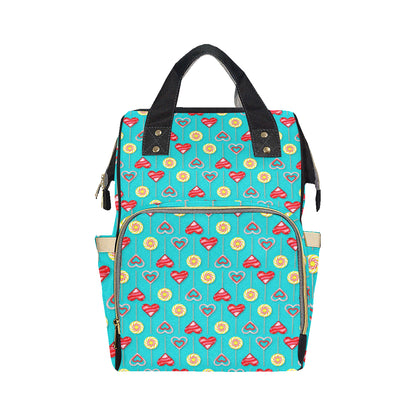 Lollipop Pattern Print Design LL06 Diaper Bag Backpack