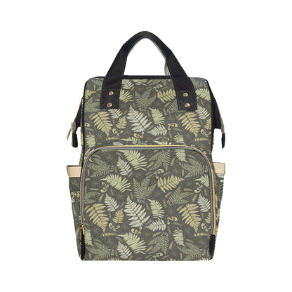Fern Leave Green Print Pattern Diaper Bag Backpack