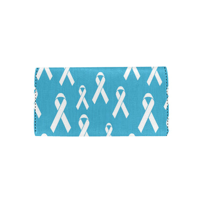 Liver cancer Pattern Print Design 01 Women's Trifold Wallet