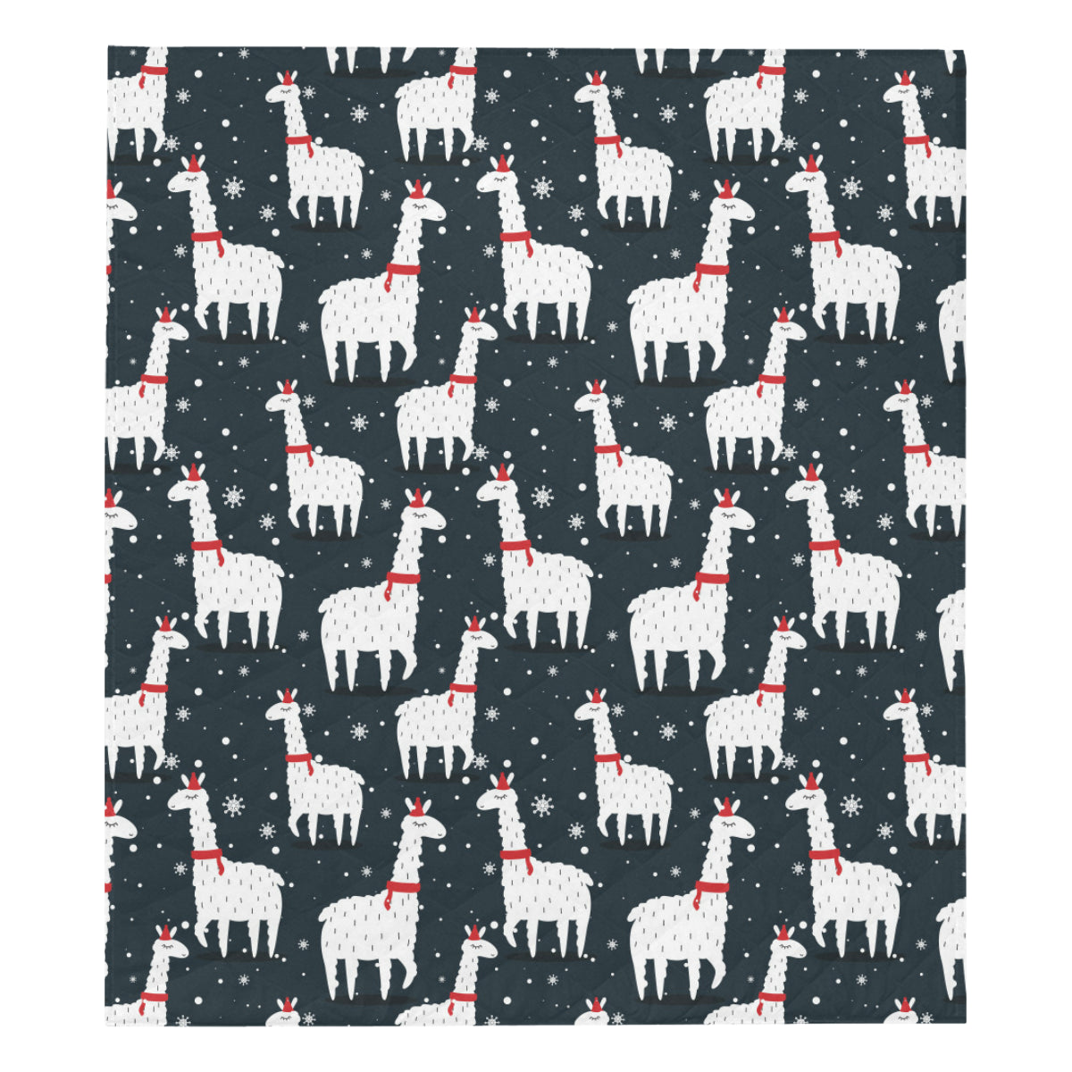 Alpaca Pattern Print Design 04 Premium Quilt