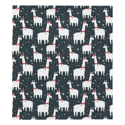 Alpaca Pattern Print Design 04 Premium Quilt