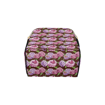 Hydrangea Pattern Print Design HD08 Diaper Bag Backpack