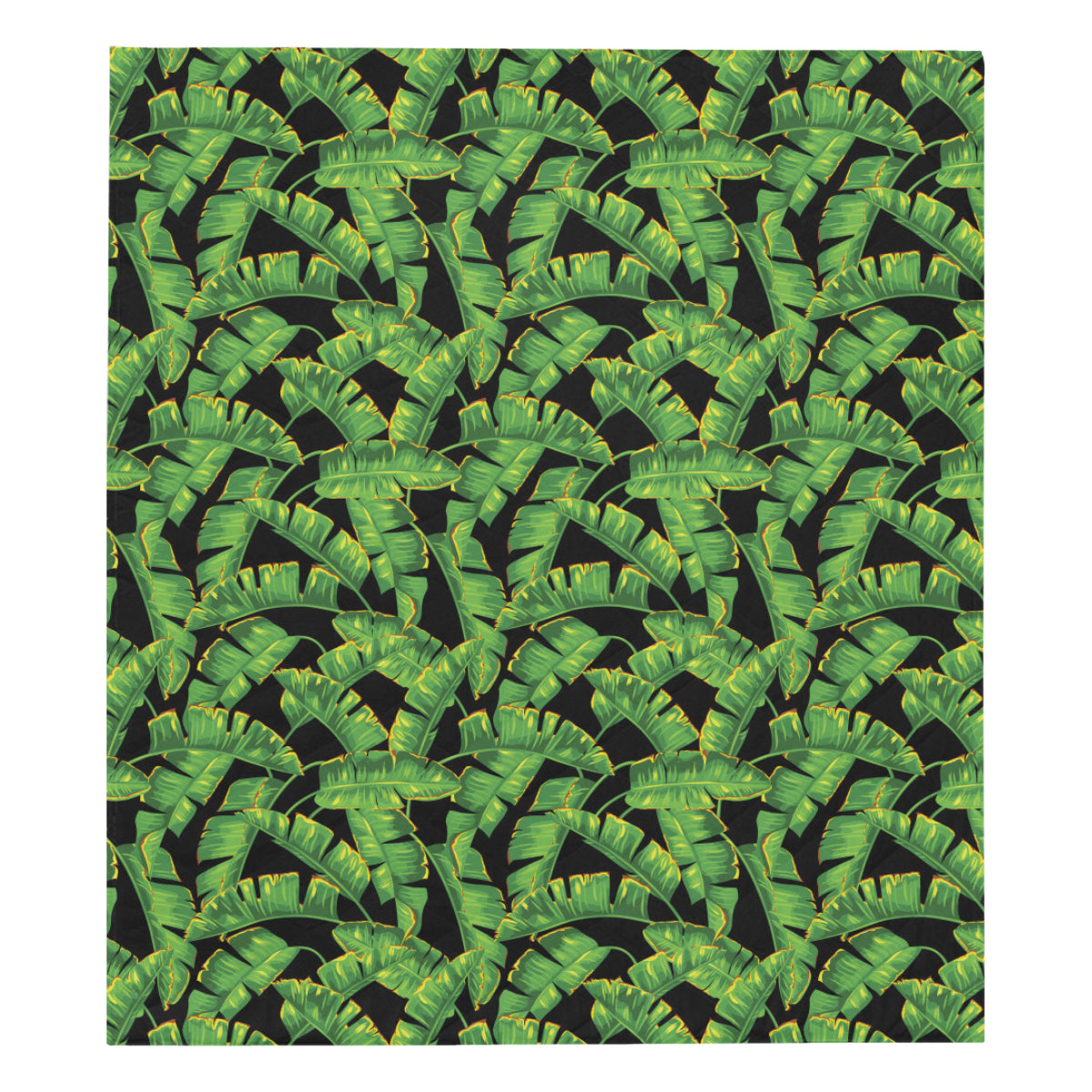 Banana Leaf Pattern Print Design 03 Premium Quilt