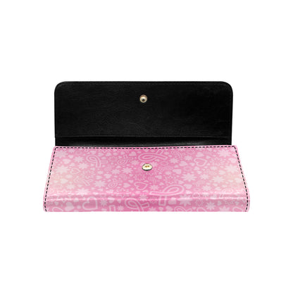Breast cancer Pattern Print Design 02 Women's Trifold Wallet