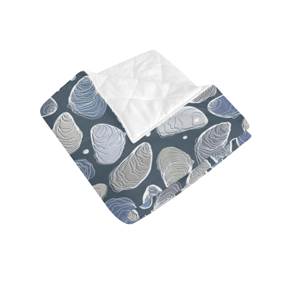 Oyster Pattern Print Design 02 Premium Quilt