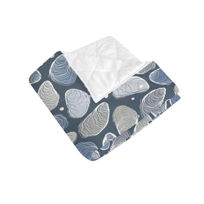 Oyster Pattern Print Design 02 Premium Quilt