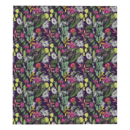 Cactus Pattern Print Design 08 Premium Quilt