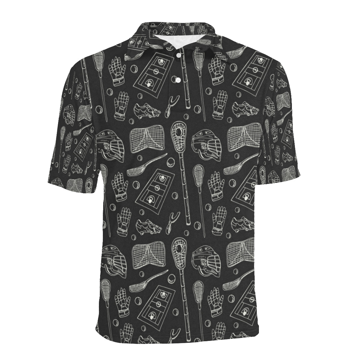 Lacrosse Pattern Print Design 01 Men Polo Shirt