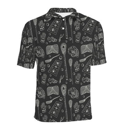 Lacrosse Pattern Print Design 01 Men Polo Shirt