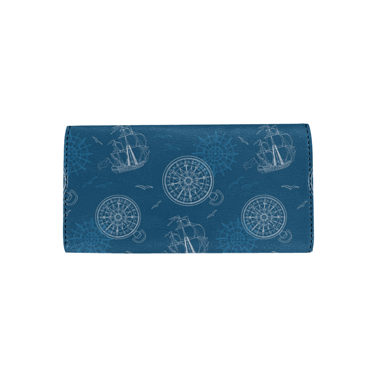 Nautical Pattern Print Design A04 Women's Trifold Wallet