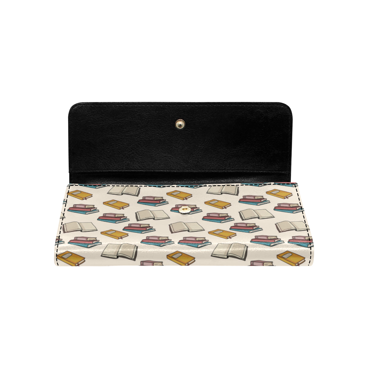 Book Pattern Print Design 04 Women's Trifold Wallet