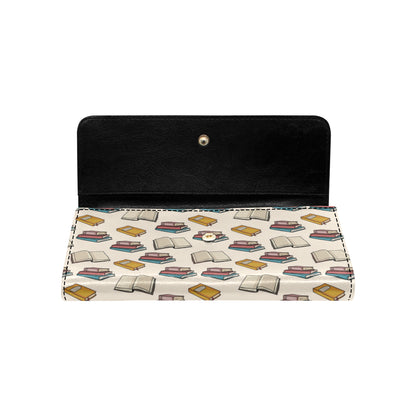 Book Pattern Print Design 04 Women's Trifold Wallet