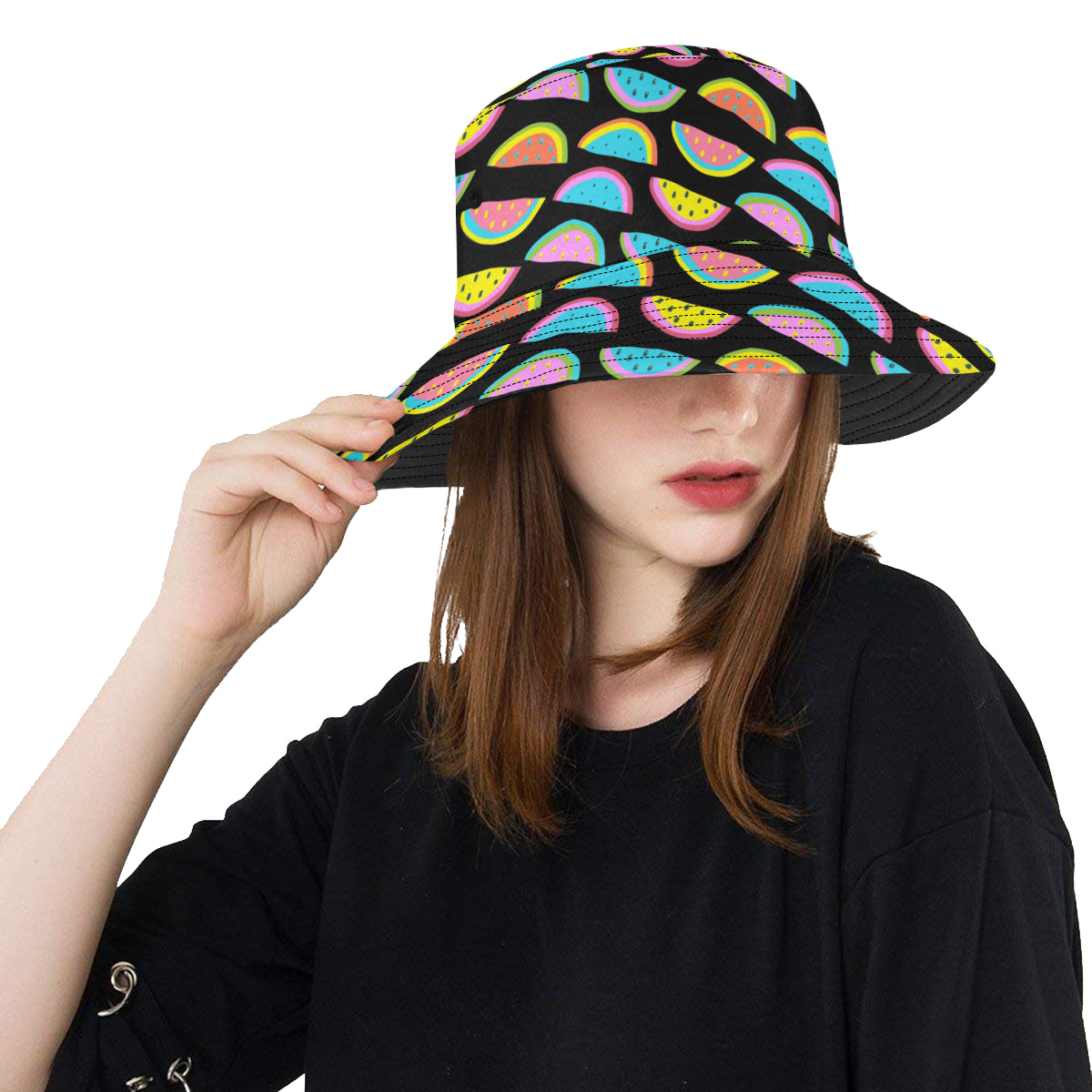 Watermelon Pattern Print Design WM08 Unisex Bucket Hat