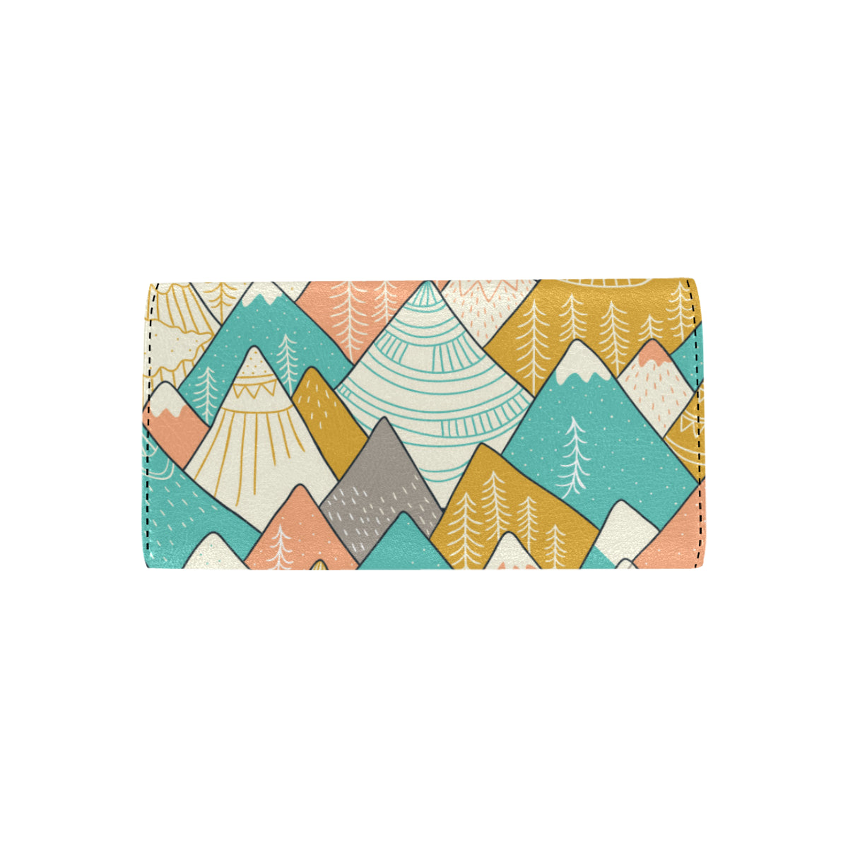 Mountain Pattern Print Design 02 Women's Trifold Wallet