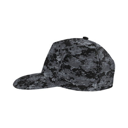 ACU Digital Black Camouflage Snapback Cap