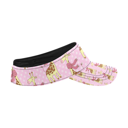Giraffe Cute Pink Polka Dot Print Unisex Sun Visor