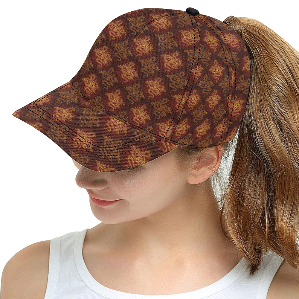 Chinese Dragons Gold Design Snapback Cap