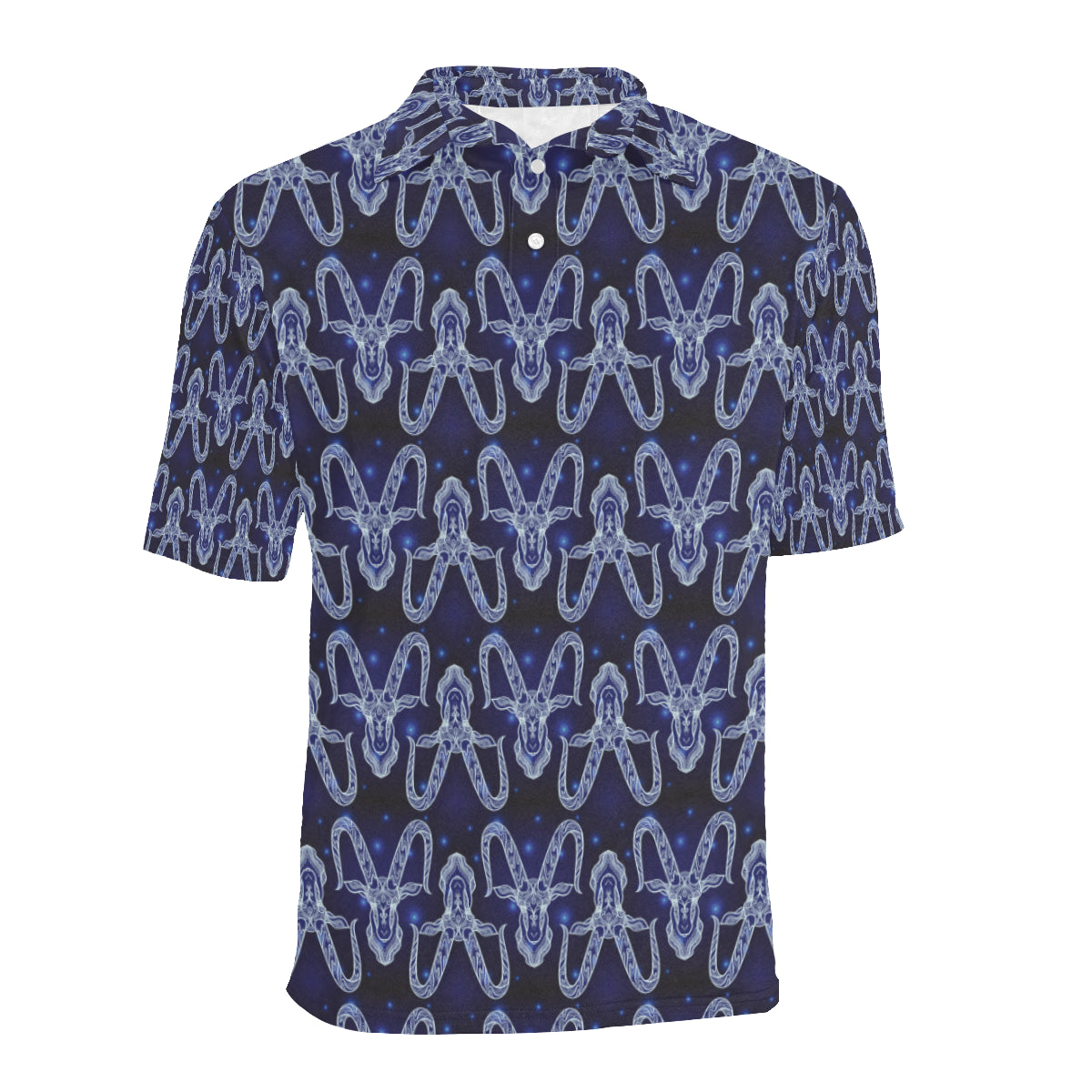 Capricorn Zodiac Pattern Print Design 03 Men Polo Shirt