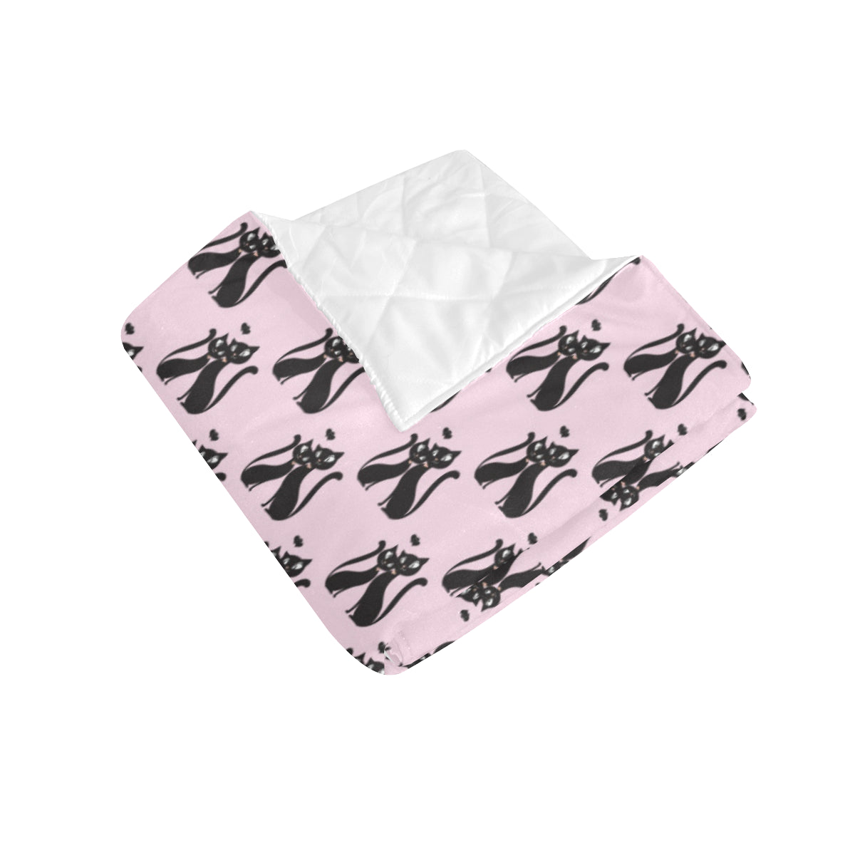 Black Cat Pattern Print Design 01 Premium Quilt