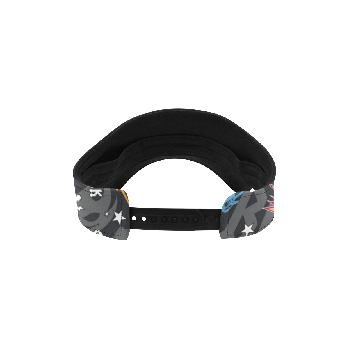 Rock and Roll Pattern Print Design A01 Unisex Sun Visor
