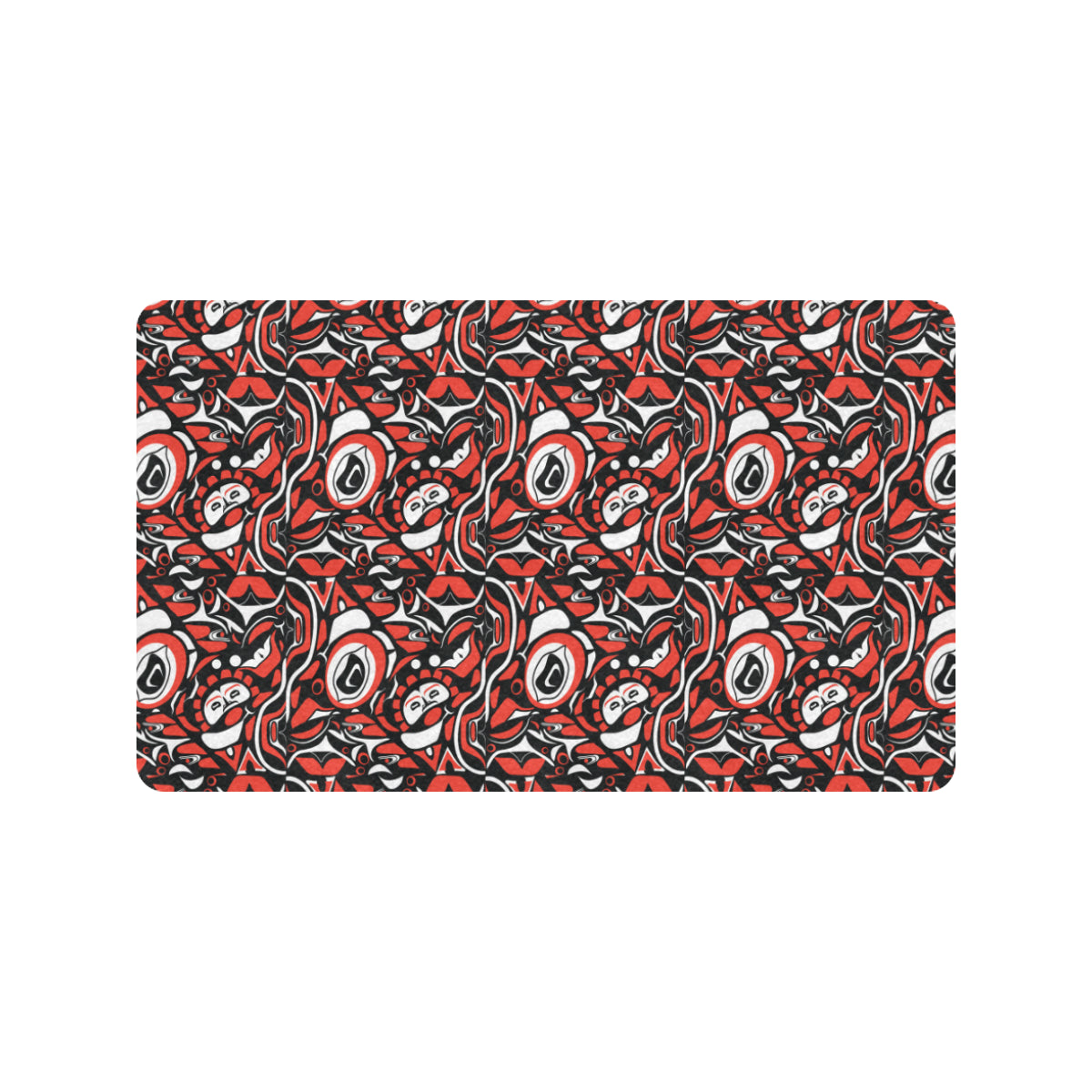 Native North American Themed Print Rubber Doormat