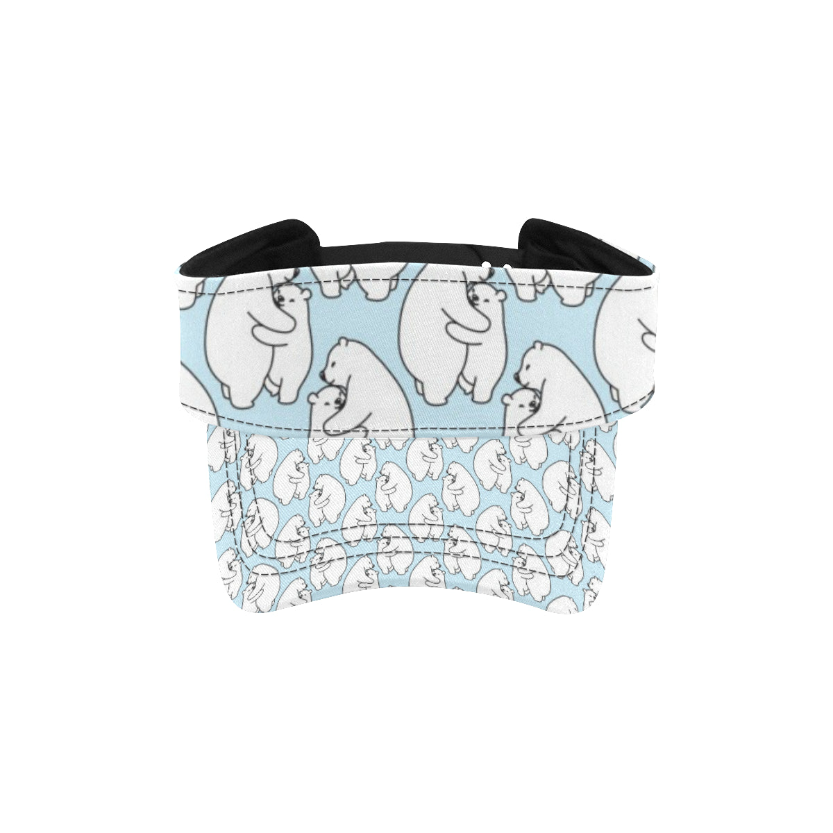 Polar Bear Pattern Print Design PB08 Unisex Sun Visor