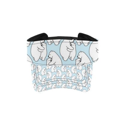 Polar Bear Pattern Print Design PB08 Unisex Sun Visor