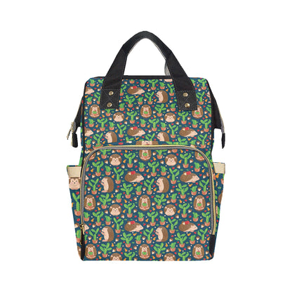 Hedgehog Cactus Pattern Print Design 04 Diaper Bag Backpack