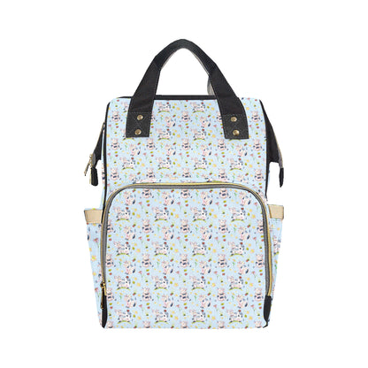 Cow Happy Pattern Print Design 05 Diaper Bag Backpack